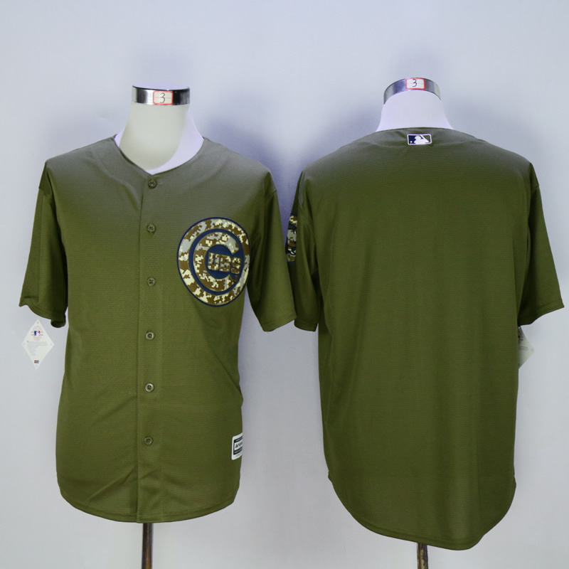 Men Chicago Cubs Blank Green MLB Jerseys->chicago cubs->MLB Jersey